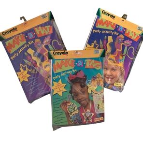 Crayola Vintage Party Activity Kits Set Of 3‎ NIP